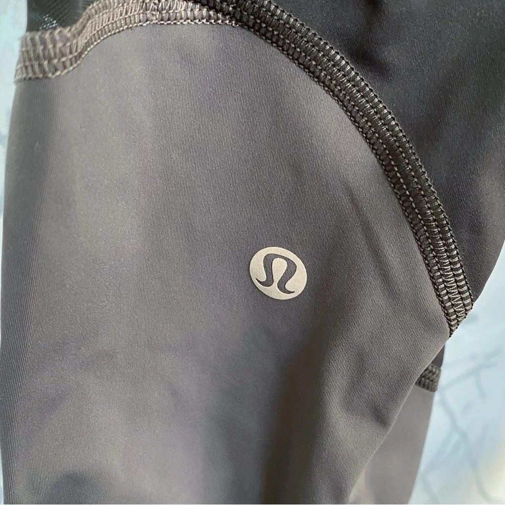 Lululemon Colour Me Ombre Tight black gray panel mesh detail high rise leggings - Picture 3 of 12